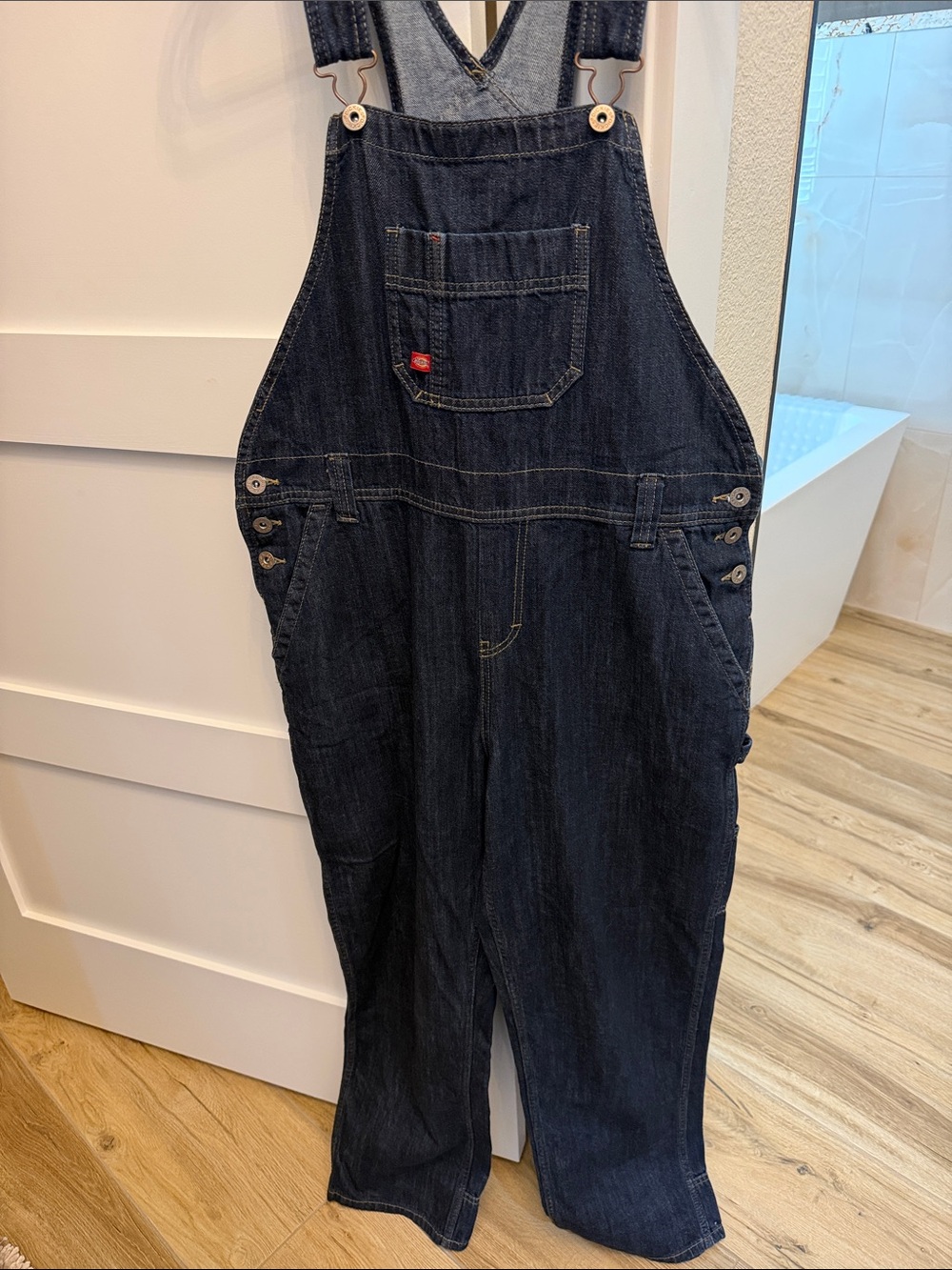 Dickies Dark Blue Denim Overalls Jumpsuit